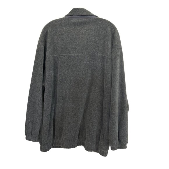 Jerzees Mens Large Gray Full Zip Fleece Jacket 70% Polyester & 30% Rayon - Picture 2 of 6